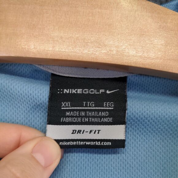 Nike Dri-Fit Men's Xfinity Golf Polo Shirt Blue 2XL XXL Short Sleeve Polyester - Picture 12 of 16